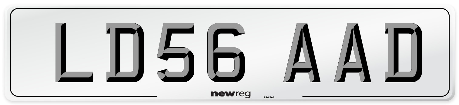 LD56 AAD Number Plate from New Reg